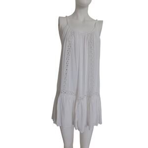 Raviya swim coverup sundress white eyelet size Medium